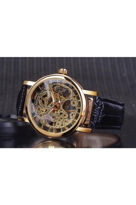 Sewor Winner Kurmalı Mekanizma Deri Kordon Kol Saati