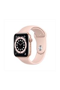 Apple Watch Series 6 Gps 44 Mm Altın Rengi Alüminyum Kasa Ve Kum Pembesi Spor Kordon