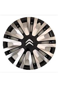 HMNL Citroen C-elysee 15'' Inç Gri - Siyah 4lü Set Jant Kapağı Çelik Jant Görünümlü