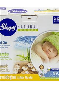 Sleepy Marka: Natural Yenidoğan Islak Havlu 3x40 Adet Kategori: Islak Mendil
