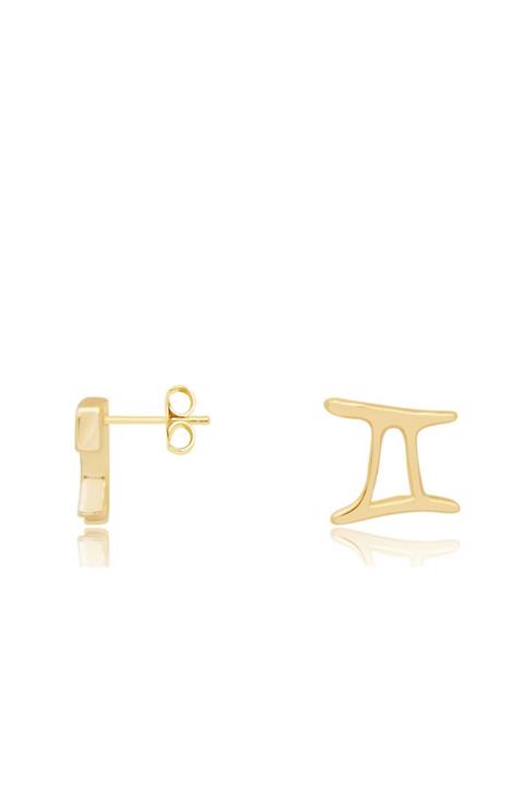 Diamond LineGülaylar Sarı Altın 14 Ayar Ikizler Burç Küpe