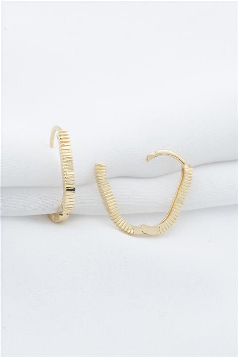 Bilezikci Ray Taşsız Halka Altın Küpe