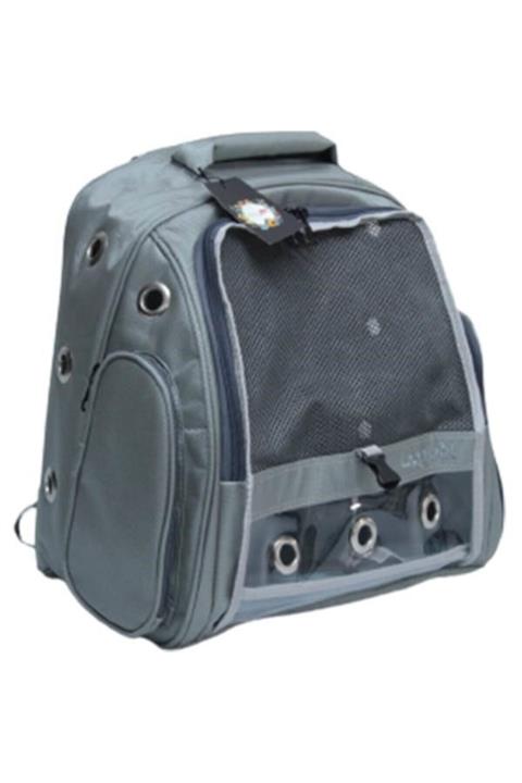 LeonPet Leon Pet Fileli Sırt Taşıma Çantası Lüx Gri 35x26x40h