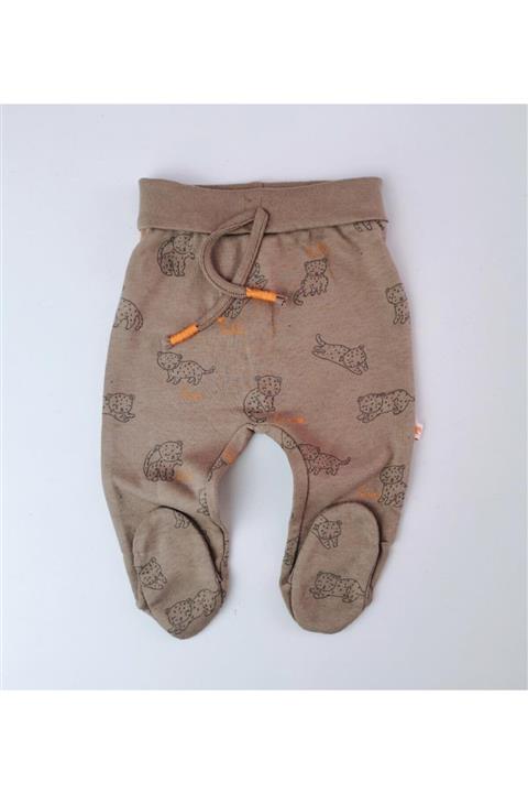 Caramel Leopar Baskılı Bebek Tek Alt