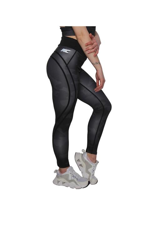 MUSCLECLOTH Dora Kamuflaj Spor Tayt Siyah