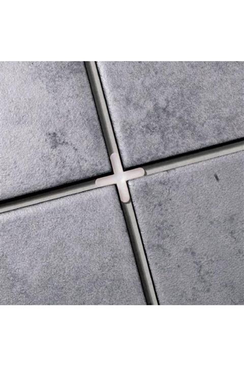 Badem10 Oluklu Fayans Hizalama Derz Artısı Beyaz 2 Mm 500 Adet