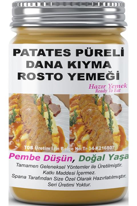 SPANA Ev Yapımı Katkısız Patates Püreli Dana Kıyma Rosto Yemeği 330gr