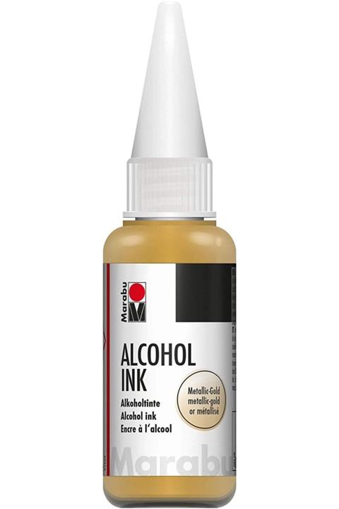 Marabu Alcohol Ink Alkol Bazlı Mürekkep 20 Ml. Metallic Gold
