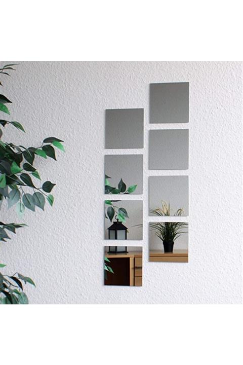 tostos Dekoratif Pleksi Kare Ayna 20 X 20 Cm 4 Adet