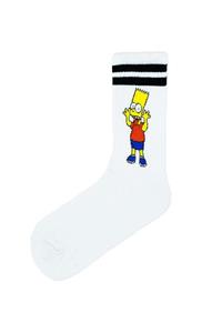 CARNAVAL SOCKS Çemberli Simpson Desenli Renkli Spor Çorap