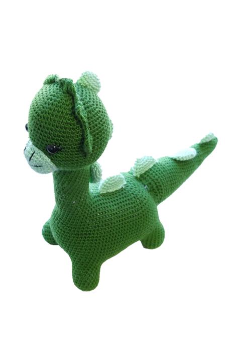 3d Fabrika Amigurumi Organik Örgü Dinazor 26 cm
