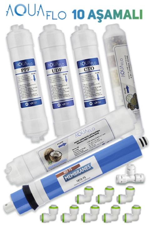 MİLSUART Kapalı Kasa Su Arıtma Cihazı 10lu Filtresi Standart Membran Set