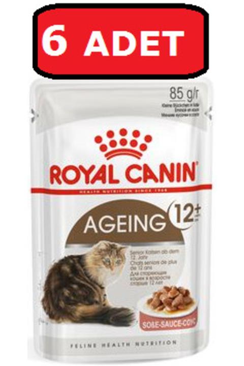 Royal Canin Ageing Yaşlı Ve Ileri Yaştaki Kedi Yaş Mama 85 gr X 6 Adet Gravy Soslu