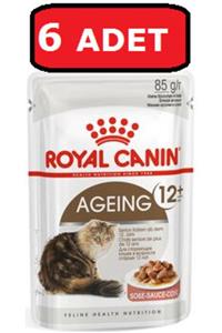 Royal Canin Ageing Yaşlı Ve Ileri Yaştaki Kedi Yaş Mama 85 gr X 6 Adet Gravy Soslu