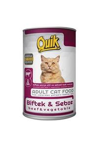 Quik Biftek Ve Sebzeli Yetişkin Kedi Konservesi 415 gr