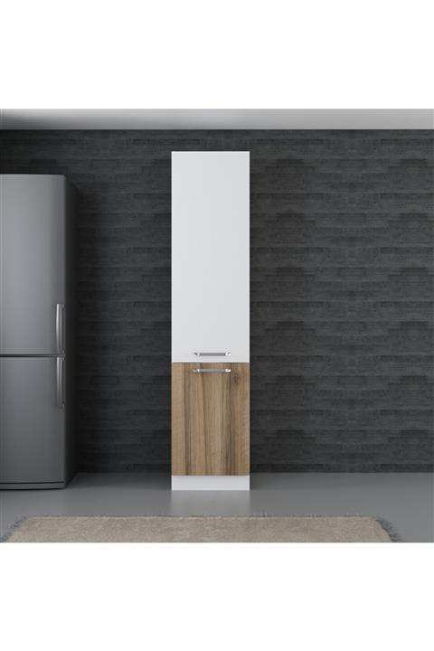 Minar 50 cm Mutfak Boy Dolabı Beyaz Dore D50-d1