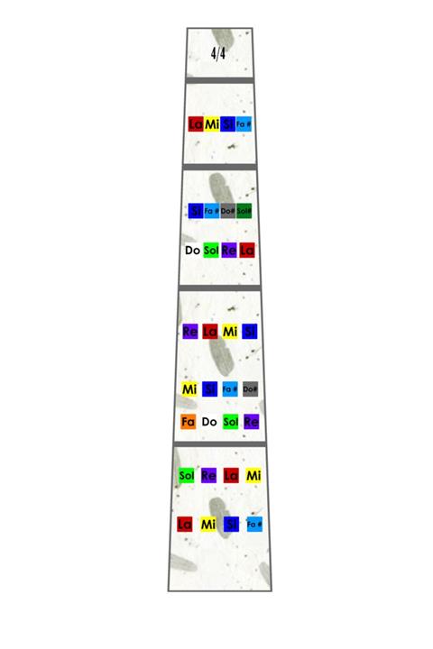 cantekin Keman Sticker Renkli Mozaikli Türkçe Notalı Keman Nota Öğrenme Klavuzu Kaplamalı 4/4