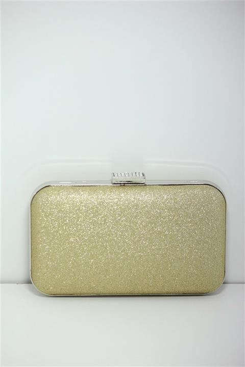 efnanstore Kadın Altın Simli Abiye Çanta