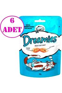 Pedigree Dreamies Somonlu Kedi Ödülü 60 Gr 6 Ad