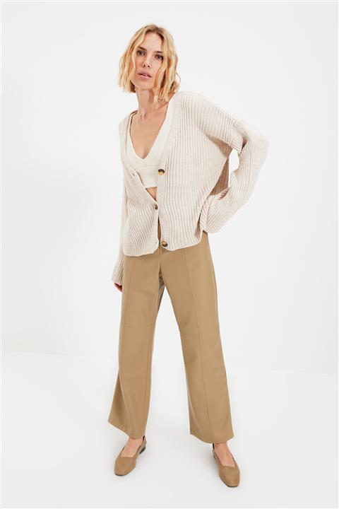 TRENDYOLMİLLA Taş Fitil Örgülü Triko Hırka TWOAW22HI0599