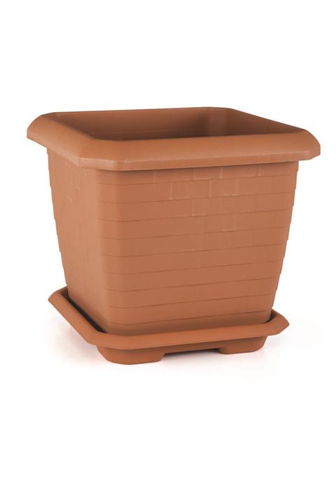 SERİNOVA Hisar Kare Saksı 25,5 Lt Kiremit