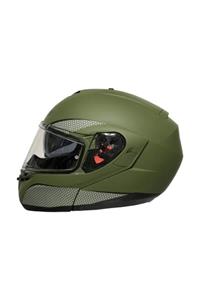 AXXIS Açılabilir Kask - Roc Sv Solid Mat Yeşil Kask