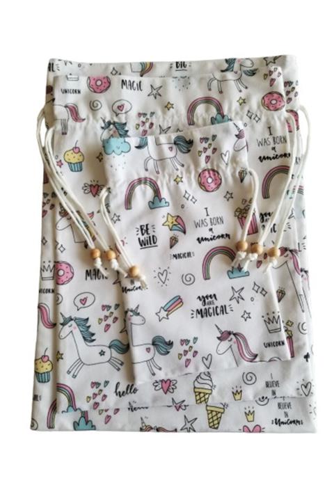 Babyelos Yıldızlı Unicorn Bebek Kıyafet Kesesi