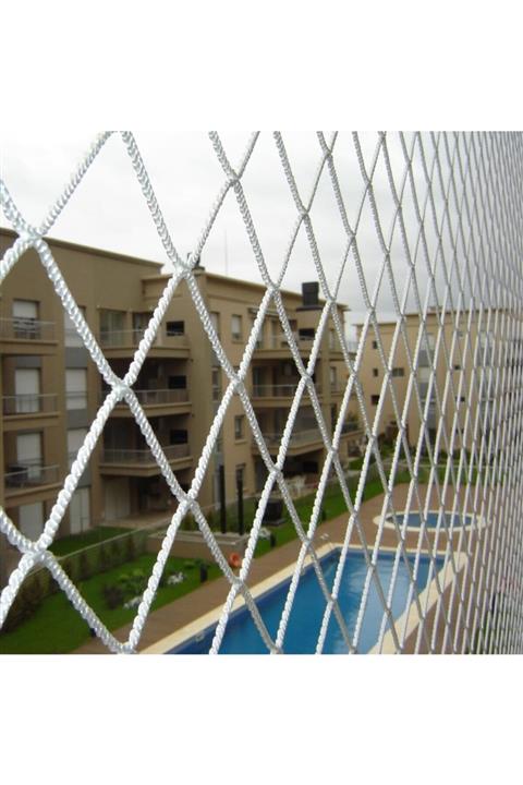 anadolufile 2,5 X 18 Metre 2 Mm (3x3) Balkon Koruma Filesi Balkon Güvenlik Filesi Çocuk Koruma Filesi