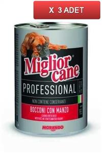 Miglior Biftekli Köpek Konserve Maması 405 Gr (3 Adet)
