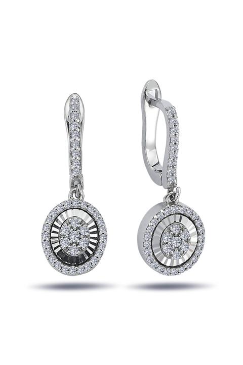 Lova Pırlanta Taşlı Oval Susa Küpe - 3070029