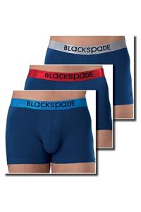 Blackspade Erkek Boxer 3'lü Paket Modern Basics 9470 - Mavi