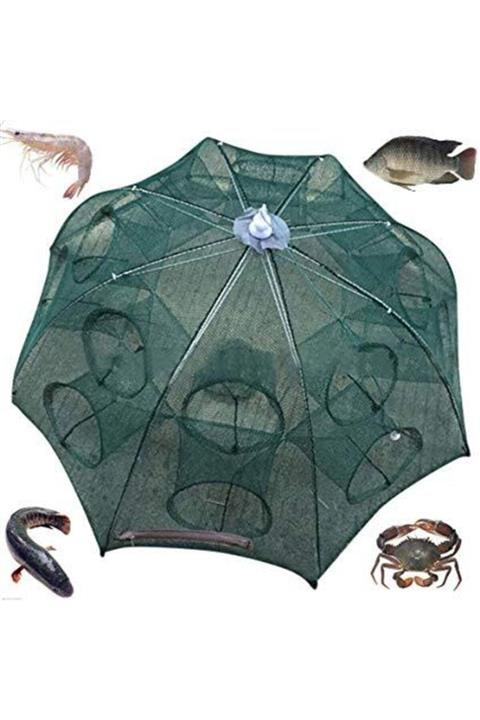 Prestijshop Balık Tuzağı 16 Cepli Büyük Boy Balık Yakalama Filesi Balık Ağı