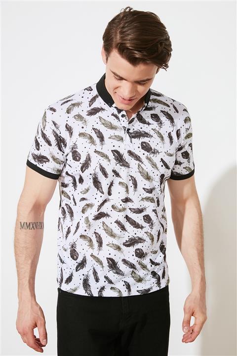 TRENDYOL MAN Beyaz Erkek Polo Yaka T-shirt TMNSS21PO0104
