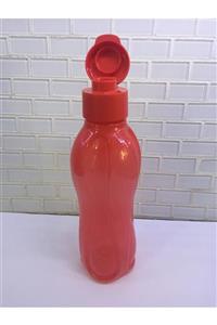 Tupperware Eko Şişe 500 ml Pratik Kapak Simli Kırmızı