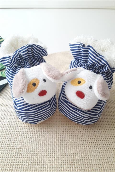 kokoş ayaklar Bebek Kaydırmaz Tabanlı Peluş Patik (12 Cm) 17 Numara