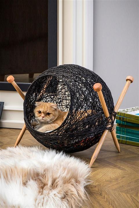 Dressy Home Kedi Evi Ve Kedi Yatağı -dekoratif Yumak Kedi Ve Köpek Yatağı