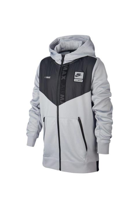 Nike Erkek Çocuk Gri Nıke B Nsw Aır Max Pk Fz Hoodıe Yth  Spor Ceket Cq0364-012