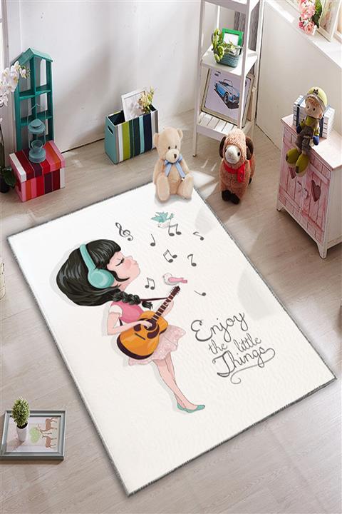 KARNAVAL HOME Gitarcı Kız Çocuk Odası Halısı