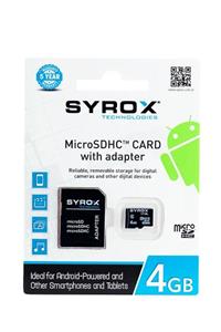 Syrox Mc 4 Gb Microsd Adaptörlü Hafıza Kartı