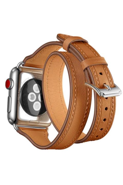Ally Mobile Ally Iwatch 4-5 44mm 1-2-3 42mm Çıft Tur Derı Koron Kayış