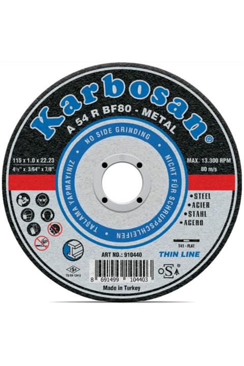 KARBOSAN 230 X 3.0 X 22.23 Mm Metal Kesme Diski