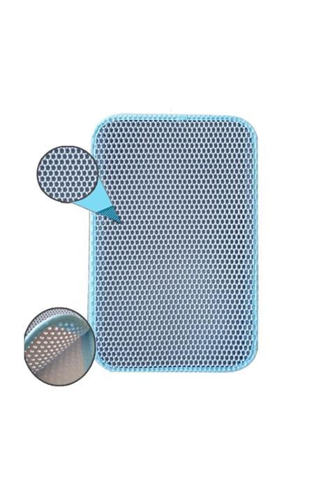 Pets Kum Toplayan Elekli Kedi Kum Paspas Mavi 58x76 cm