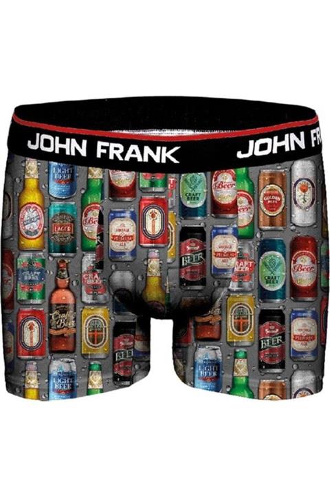 John Frank Erkek Siyah Boxer