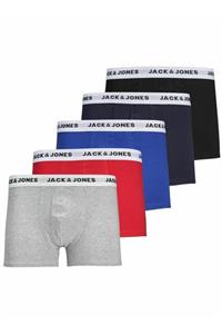 Jack & Jones Erkek Siyah Renkli 5li Paket Boxer 12182064