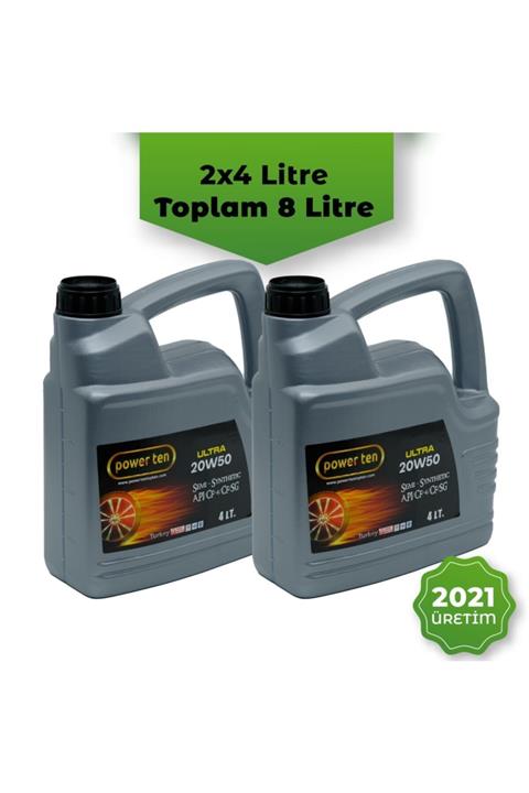 Powerten 20w50 Motor Yağı 2x4 Toplam 8 Lt