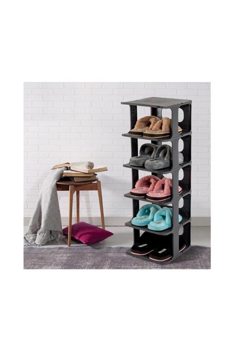 Trend Maison Antrasit Lüks Ayakkabılık 5 Katlı