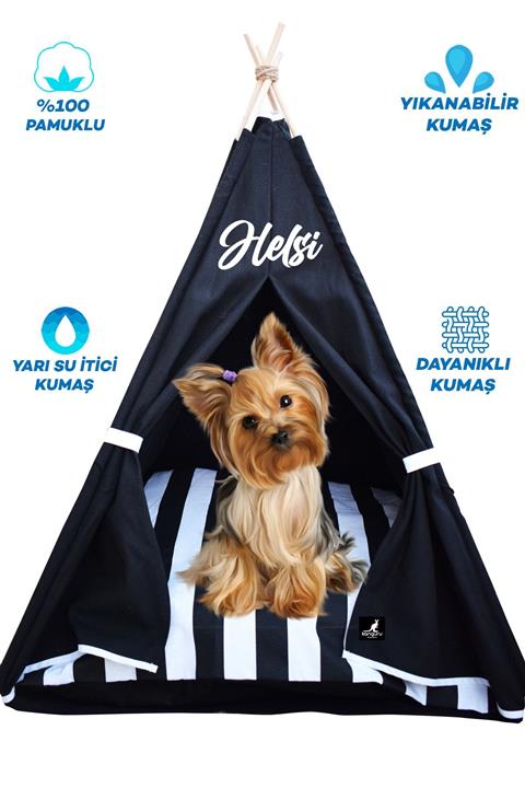 Kanguru Shopping mall Siyah Kedi Köpek Çadırı 70x70 cm