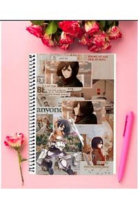 AYAŞLI KIRTASİYE Mikasa Ackerman (attack On Titan) Anime Defter Özel Tasarım A5 Boyutu 15*21 Cm Telli Çizgisiz 1 Adet