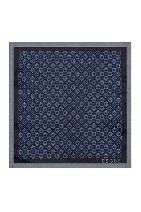 Esgue Erkek Mavi Desenli Yaka Mendil