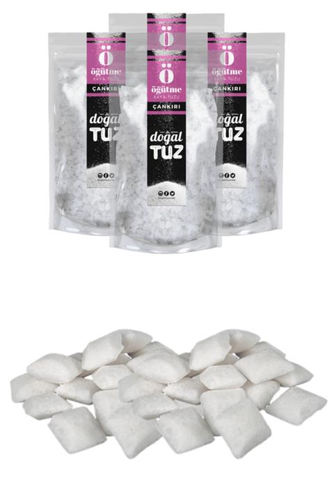 Doğaltuz Bundle Set - Çankırı Kaya Tuzu Kristal Tip (4x1000gr) + Hediye Bulaşık Makinası Tuzu 2 Kg